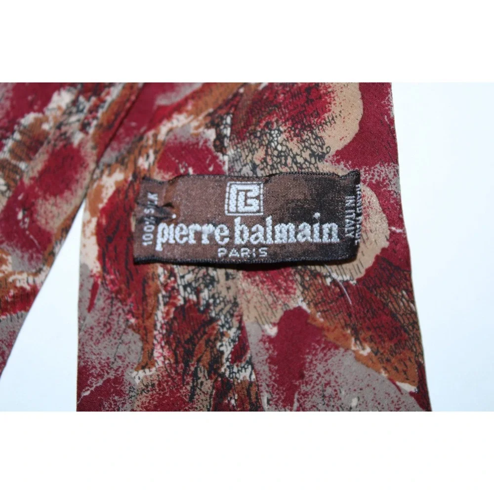 Pierre Balmain Men's Multicolor Lot of 2 Vintage Silk Ties - Picture 3 of 9